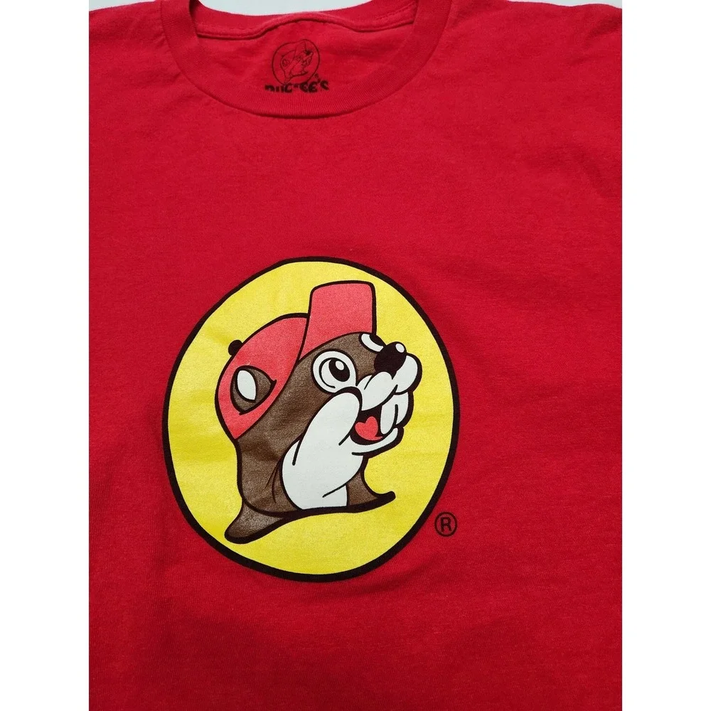 Buc-ee's Shirt Mens 2XL Red Logo Graphic Tee Beaver Mascot Travel Gas Station - Picture 2 of 8